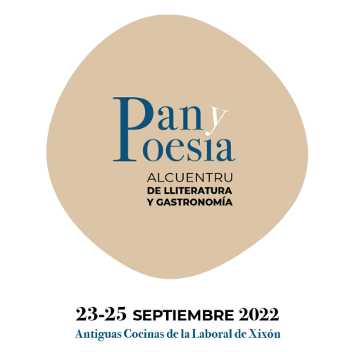 Logotipo Pan y Poesía, alcuentru de lliberatura y gastronomia